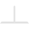 Ekena Millwork Portland Architectural Grade PVC Gable Bracket, 72"W x 45"H x 4"D x 4"F, 15/12 Pitch GBP072X45X0404POR00 - alternate 2